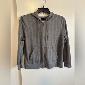 Tahari Gray Striped Women's Hoodie